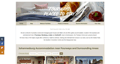Desktop Screenshot of fourwaysplacestostay.co.za